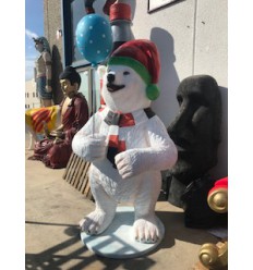 OSO POLAR GIGANTE CON GLOBO