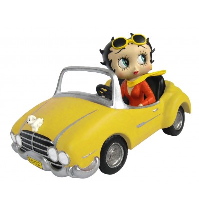 BETTY BOOP EN UN COCHE AMARILLO