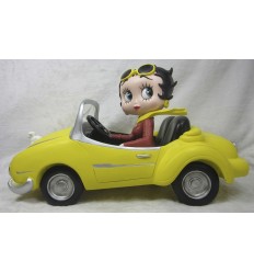 BETTY BOOP EN UN COCHE AMARILLO