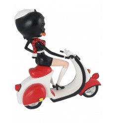 BETTY BOOP EN MOTO ROJA Y BLANCA