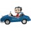 BETTY BOOP EN COCHE AZUL BRILLANTE