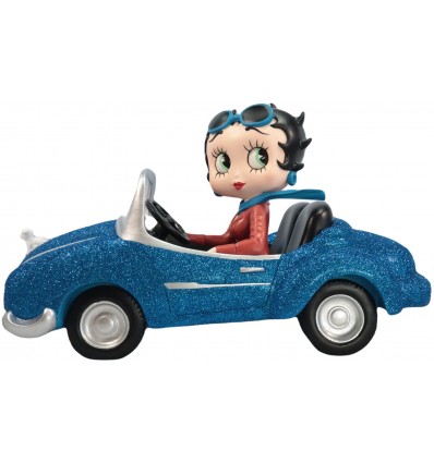 BETTY BOOP EN COCHE AZUL BRILLANTE