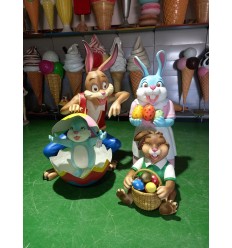 CONJUNTO CONEJOS DE PASQUA DIVERTIDOS