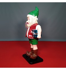 FIGURA ELFO PEQUEÑO CON DOS REGALOS