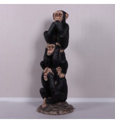 FIGURA PILA DE 3 MONOS GRACIOSOS