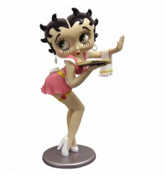 BETTY BOOP SIRVIENTA CON BANDEJA ROSA