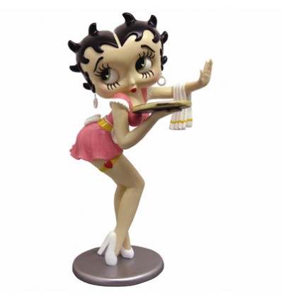 BETTY BOOP SIRVIENTA CON BANDEJA ROSA