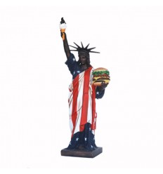 ESTATUA DE LA LIBERTAD CON HAMBURGESA