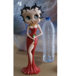 BETTY BOOP CON VESTIDO ROJO Y FLORES