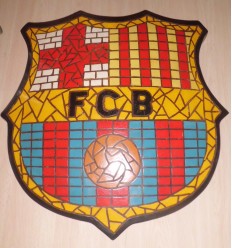 ESCUDO MOSAICO DEL FC.BARCELONA