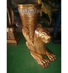 EGYPTIAN LION WITH VASE (BI